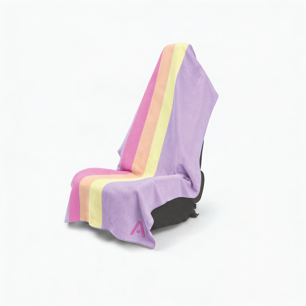 Zip Pocket Car Seat Towel - Lila