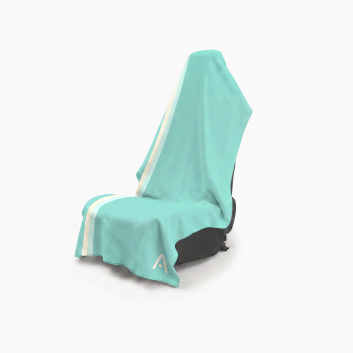 Zip Pocket Car Seat Towel – Seafoam