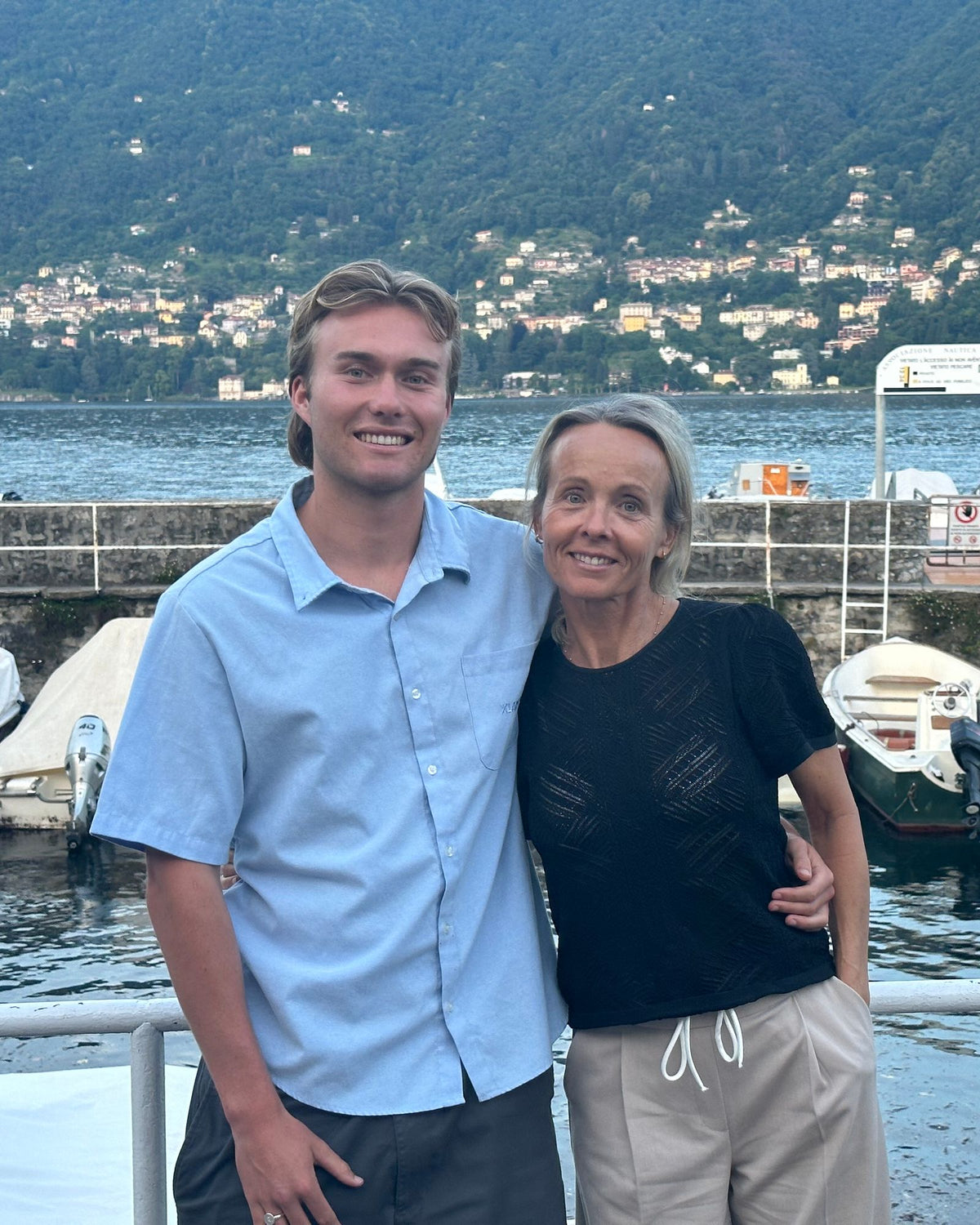 Vicki, Actv8's co-founder, with her son