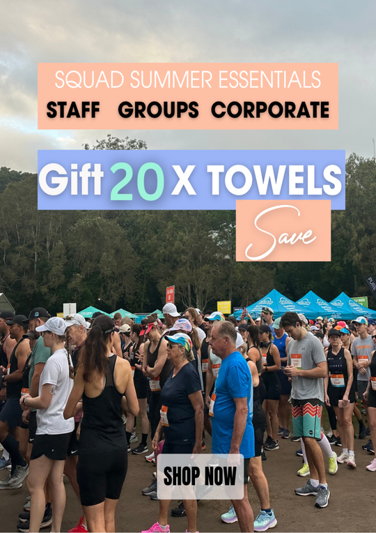 SQUAD SUMMER 20 X TOWELS FOR COMPANIIES & GIFTING:  SAVE $560 -now: $1049.85