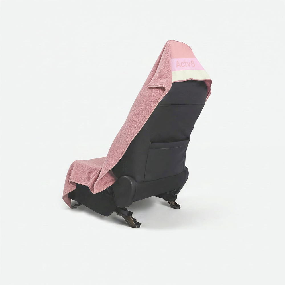 BLUSH zip pocket car seat towel - back