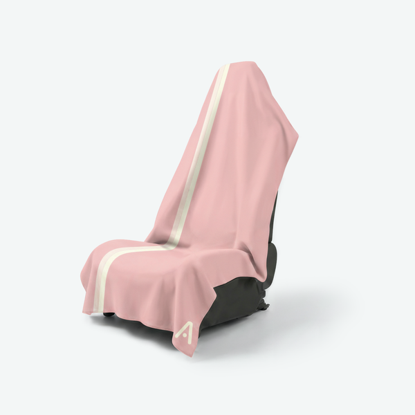 Zip Pocket Car Seat Towel - Blush