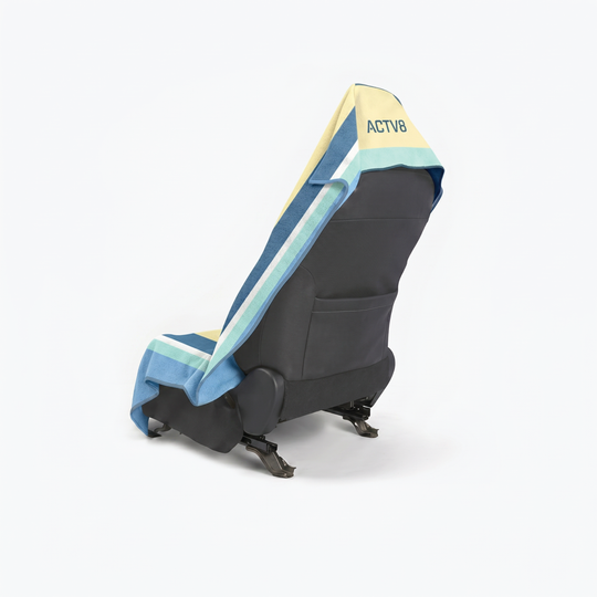 Camper zipped car seat cover towel — back #style_camper