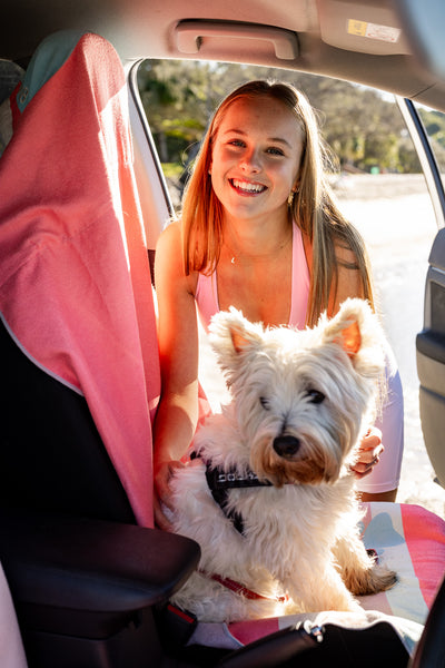 NEW- DOG CAR SEAT TOWEL - The FREDA