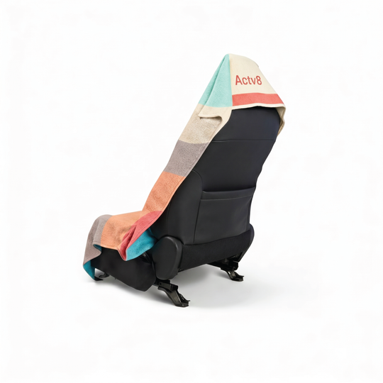 Dune zipped car seat cover towel — back #style_dune