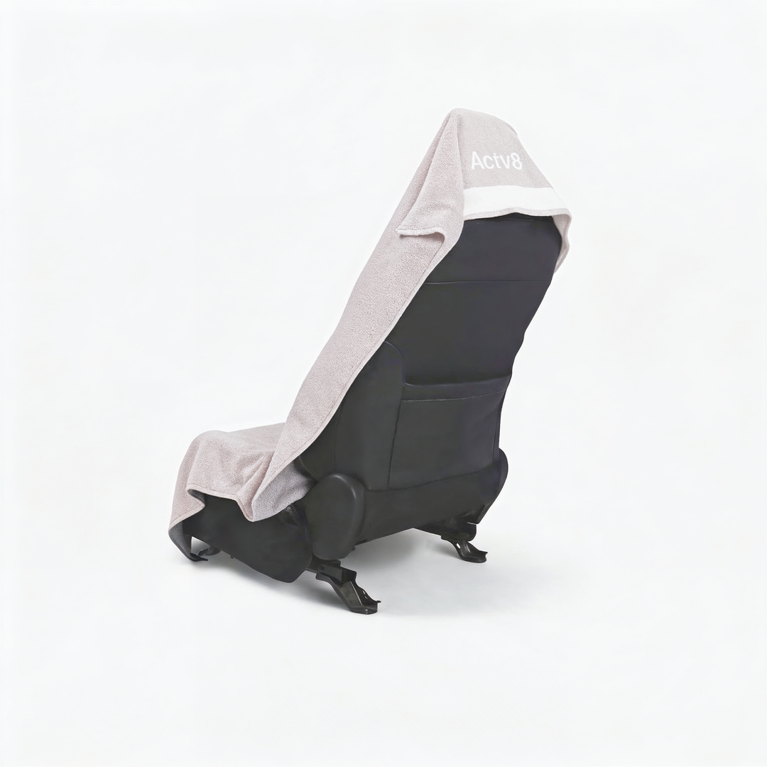 Sand zipped car seat cover towel — back #style_sand