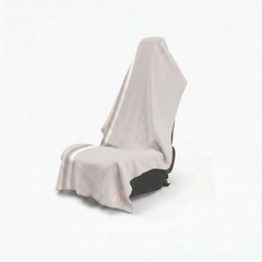 Sand zipped car seat cover towel — front #style_sand
