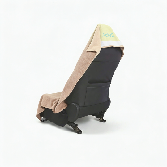 Scandi zipped car seat cover towel — back #style_scandi