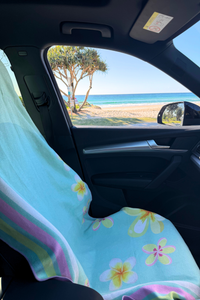 The Malie Car Seat Towel with Zipped Pocket | Car & Gym Seat Protector