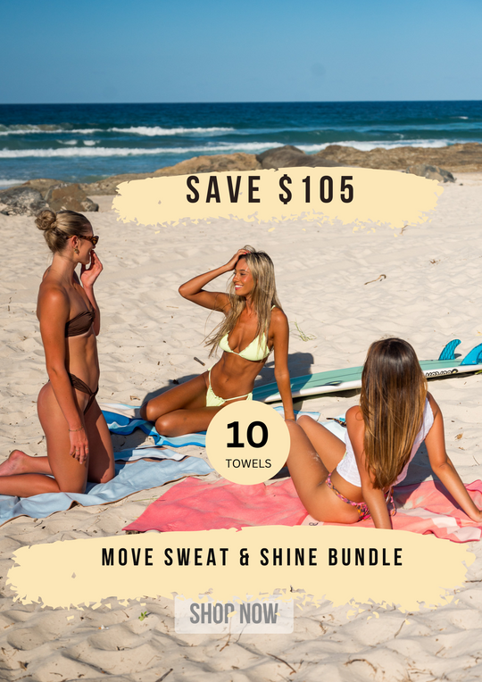 MOVE SWEAT & SHINE MATE SET 10 X Towels – Save $105 Now $595