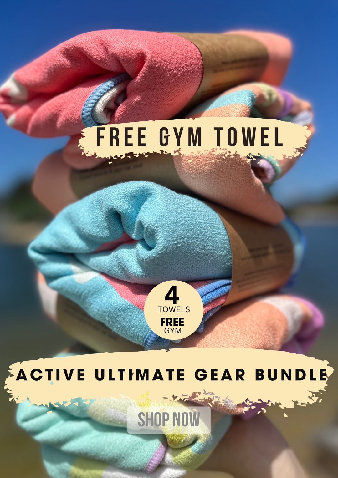 ACTV8 ULTIMATE BUNDLE: BUY X 4 Car Seat Towels + Get a FREE Gym Towel Valued @ $44.95