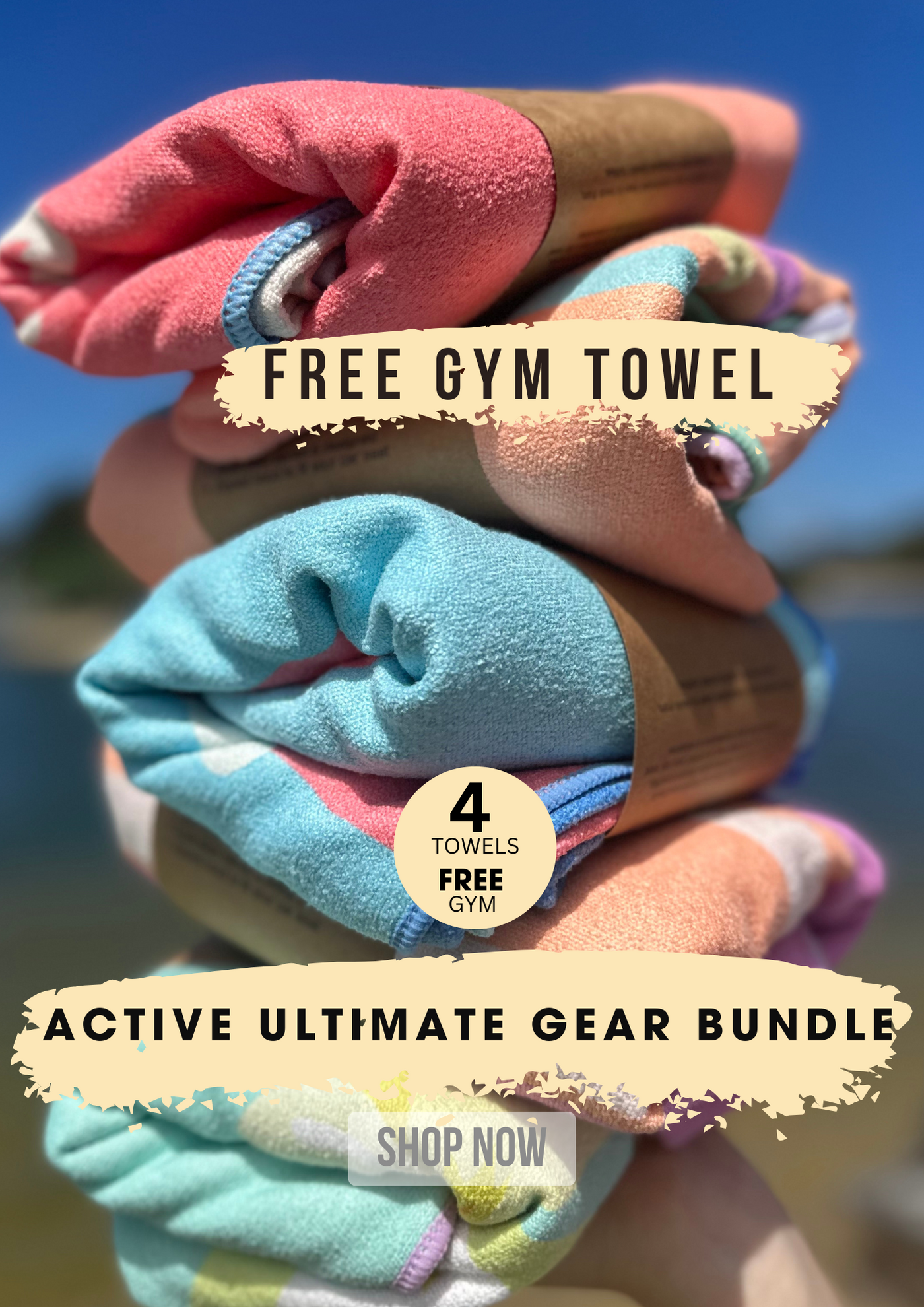 ACTV8 ULTIMATE GEAR BUNDLE (4 ZIP TOWELS) + FREE GYM TOWEL Valued @ $44.95  (Limited Time Bundle)