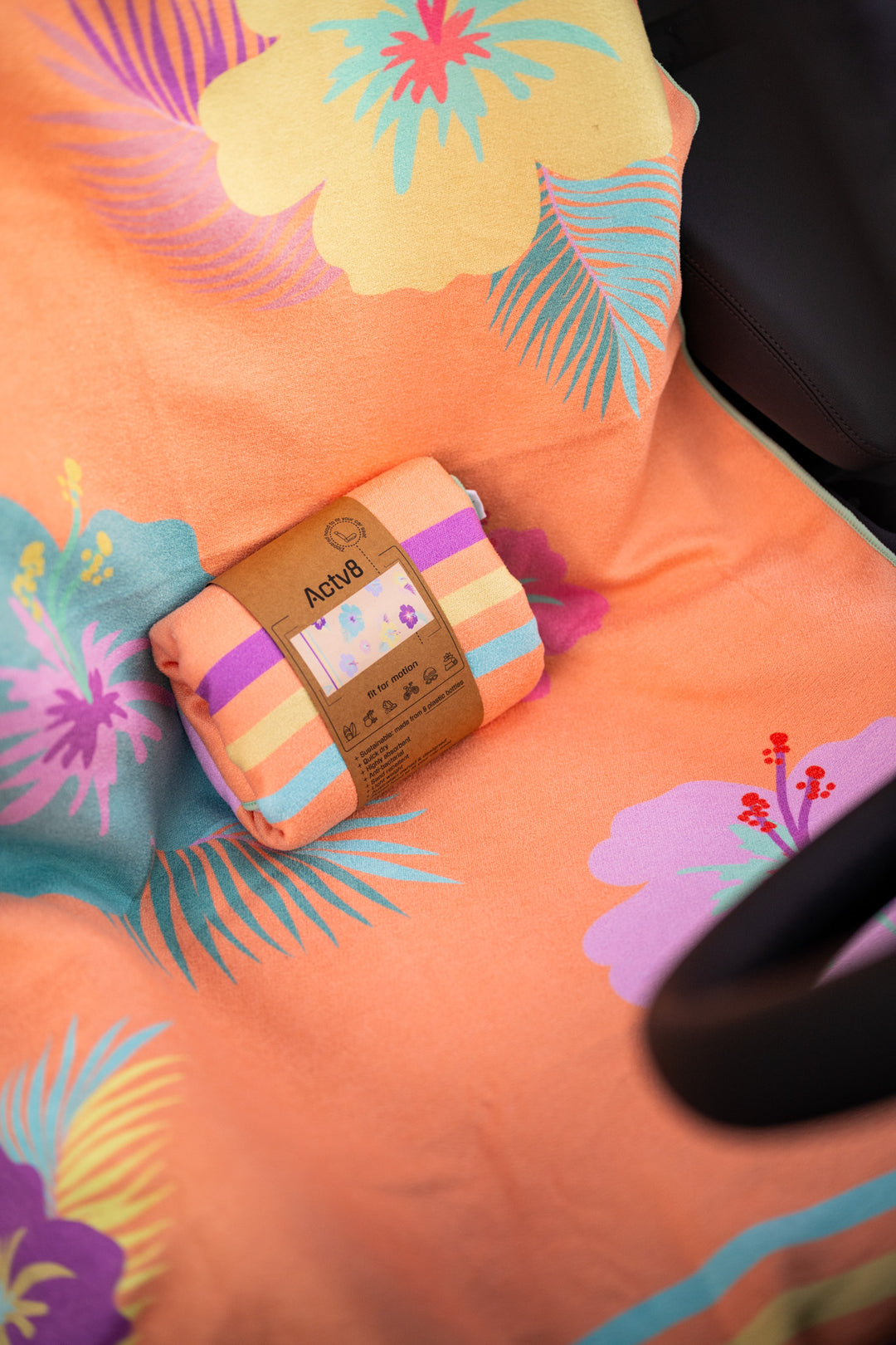 The Lani Car Seat Towel with Zipped Pocket | Protect Your Car & Gym Seats