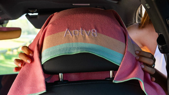 The Issy Car Seat Towels with Zipped Pocket | Car & Gym Seat Protector